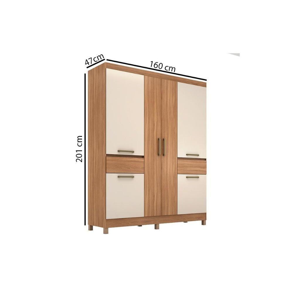 Guarda Roupa 6 Portas E 2 Gavetas Mauá Amendola/grafito Prime Tx - Demóbile - 2