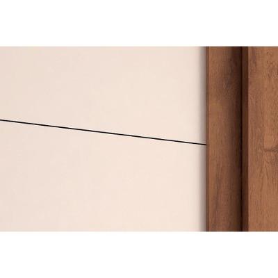 Guarda Roupa Casal Helena Flex 2 Portas de Correr 2 Gavetas Cinamomo-Off White ACP Móveis