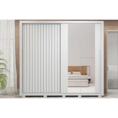 Guarda Roupa Casal Romanus Double Lux 2 Portas de Correr 3 Gavetas Branco