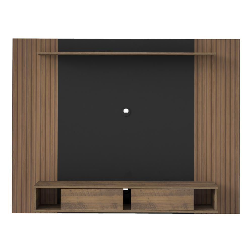 Painel Com Suporte Tv 75" E 1 Porta Multimóveis Cr45162 Pinho/Preto Pinho/Preto - 4