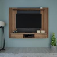 Painel Com Suporte Tv 75" E 1 Porta Multimóveis Cr45162 Pinho/Preto Pinho/Preto - 1