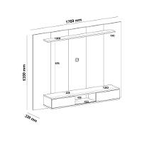 Painel Com Suporte Tv 75" E 1 Porta Multimóveis Cr45162 Pinho/Preto Pinho/Preto - 5