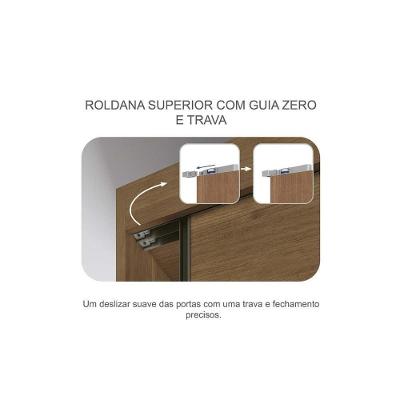 Guarda Roupa Casal Sienna 2 Portas de Correr 6 Gavetas MDF com Espelho