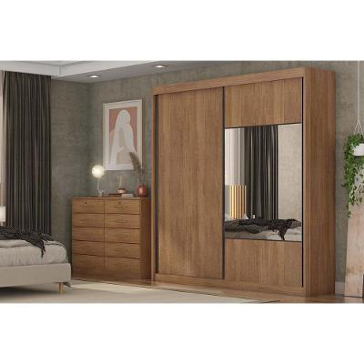Guarda Roupa Casal 2 Portas de Correr 6 Gavetas Sienna-versatto Cumaru MDF