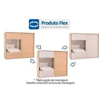 Guarda Roupa Casal 2 Portas De Correr (1 C/ Espelho) E 4 Gavetas Ph 1806 Carvalho Nature/off White - Herval - 3