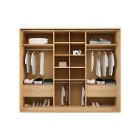 Guarda Roupa Casal 2 Portas De Correr (1 C/ Espelho) E 4 Gavetas Ph 1806 Carvalho Nature/off White - Herval