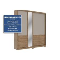 Guarda Roupa Casal 2 Portas De Correr (1 C/ Espelho) E 4 Gavetas Búzios 1179 Flex Freijo Ou Freijo Avela - Carraro - 2