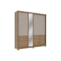 Guarda Roupa Casal 2 Portas De Correr (1 C/ Espelho) E 4 Gavetas Búzios 1179 Flex Freijo Ou Freijo Avela - Carraro - 5