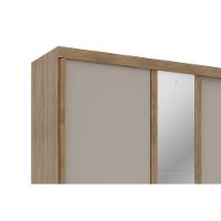 Guarda Roupa Casal 2 Portas De Correr (1 C/ Espelho) E 4 Gavetas Búzios 1179 Flex Freijo Ou Freijo Avela - Carraro - 6