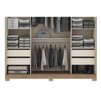 Guarda Roupa Casal 2 Portas De Correr (1 C/ Espelho) E 4 Gavetas Búzios 1179 Flex Freijo Ou Freijo Avela - Carraro - 10