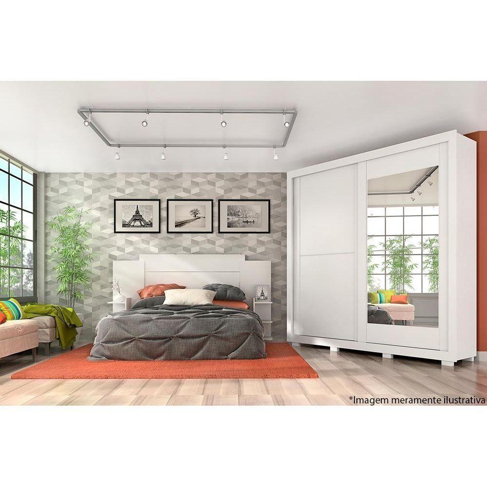 Guarda Roupa Casal 2 Portas De Correr (1 C/ Espelho) E 3 Gavetas Nicole Flex Cinamomo/cinamomo Ou Off White - Acp - 7