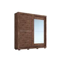 Guarda Roupa Casal 2 Portas De Correr (1 C/ Espelho) E 3 Gavetas Nicole Flex Cinamomo/cinamomo Ou Off White - Acp - 6