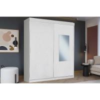 Guarda Roupa Casal 2 Portas De Correr (1 C/ Espelho) E 2 Gavetas Ph 16932 Branco - Herval - 1