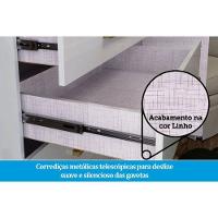 Guarda Roupa Bebê C/ 4 Portas (2 Cristal) E 4 Gavetas êlo Branco - Peroba - 2