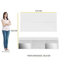 Rack Com Espelho E Painel Para Tv Até 65´´ Flórida Fg3137 Branco - 6