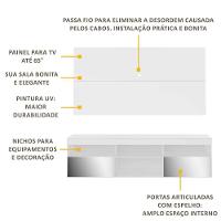 Rack Com Espelho E Painel Para Tv Até 65´´ Flórida Fg3137 Branco - 8