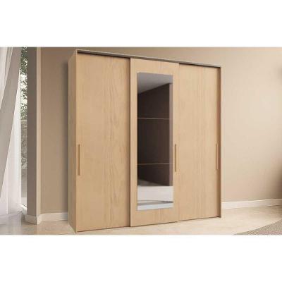 Guarda Roupa Casal 3 Portas De Correr (1 C/ Espelho) E 2 Gavetas Ph 1808 Carvalho Nature/off White - Herval