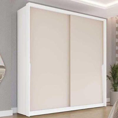 Guarda Roupa Casal 2 Portas De Correr E 2 Gavetas Porto Branco/creme - Politorno