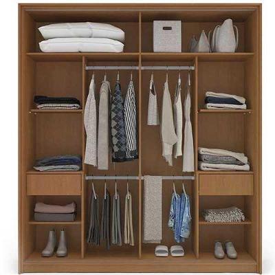 Guarda Roupa Casal Porto 2 Portas de Correr 2 Gavetas Branco MDF-MDP Politorno