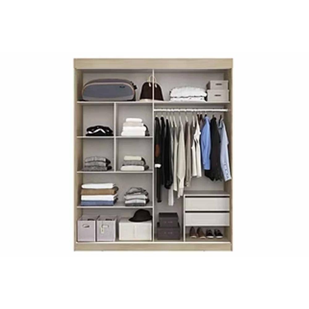 Guarda Roupa Casal 2 Portas De Correr E 2 Gavetas Ph 16932 Carvalho Vermontt/off White - Herval - 3