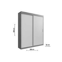 Guarda Roupa Casal 2 Portas De Correr E 2 Gavetas Ph 16932 Carvalho Vermontt/off White - Herval - 2