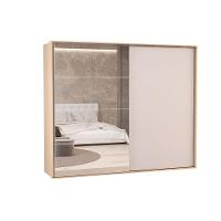 Guarda Roupa Casal 2 Portas De Correr (2 C/ Espelho) E 4 Gavetas Ph 1806 Carvalho Nature/off White - Herval - 1