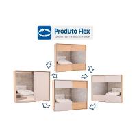 Guarda Roupa Casal 2 Portas De Correr (2 C/ Espelho) E 4 Gavetas Ph 1806 Carvalho Nature/off White - Herval - 2