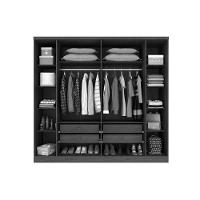 Guarda Roupa 6 Portas Veneza C/ E 4 Gavetas Neve - Tcil Móveis - 3