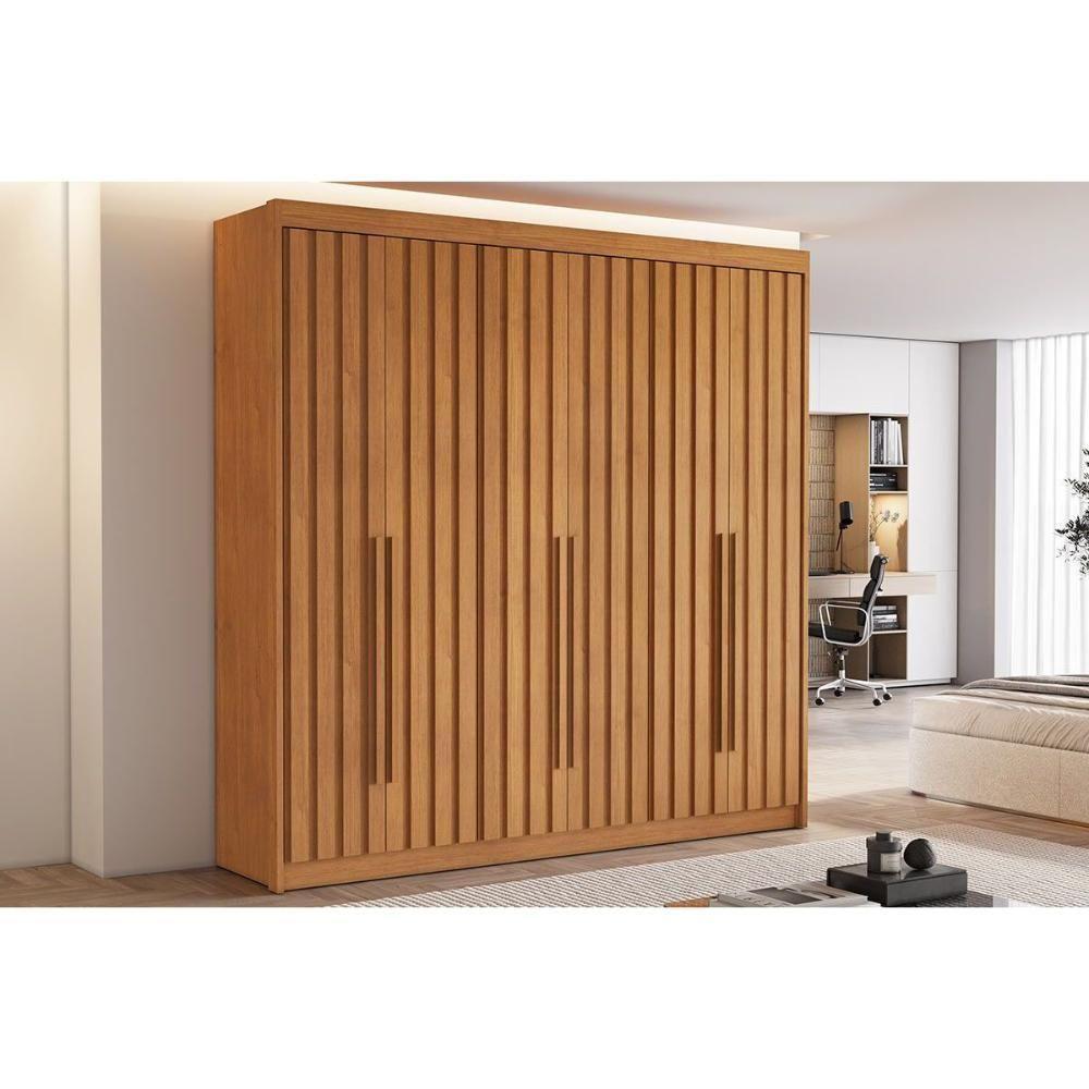 Guarda Roupa 6 Portas Ripadas E 6 Gavetas Portugal Cinamomo - Conquista - 1