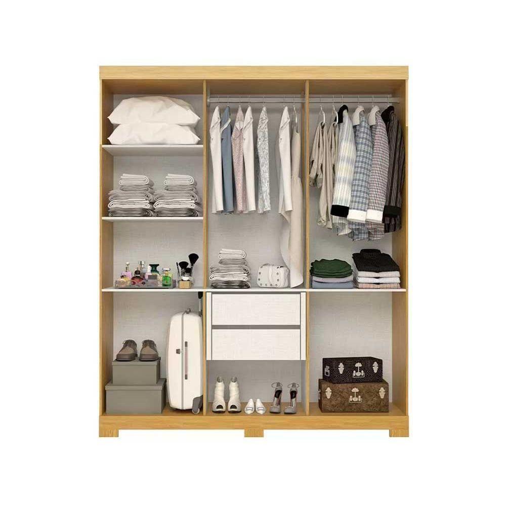 Guarda Roupa 6 Portas E 2 Gavetas Lana Branco - Acp - 4