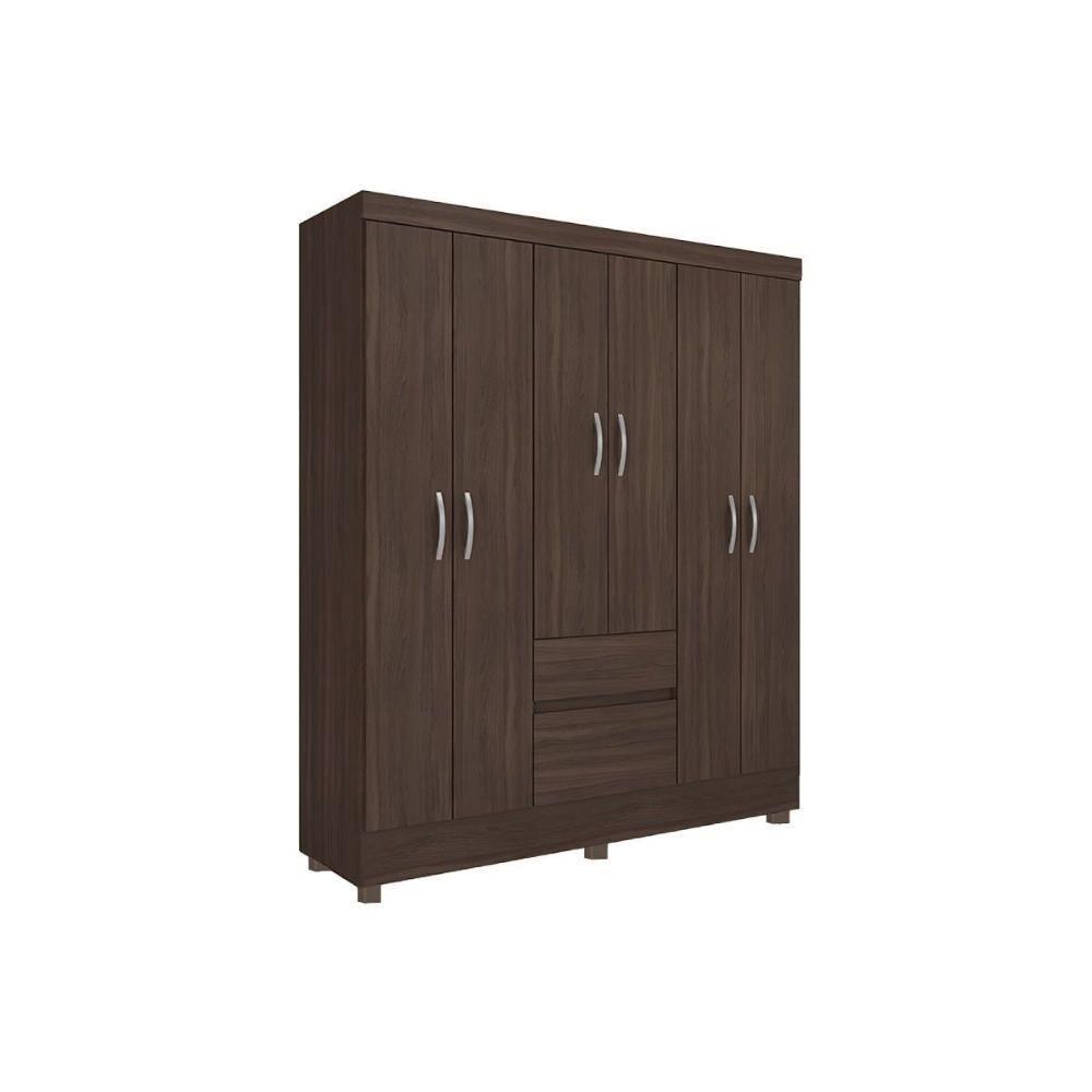 Guarda Roupa 6 Portas E 2 Gavetas Flash Ii Cafe Touch - Demóbile - 1