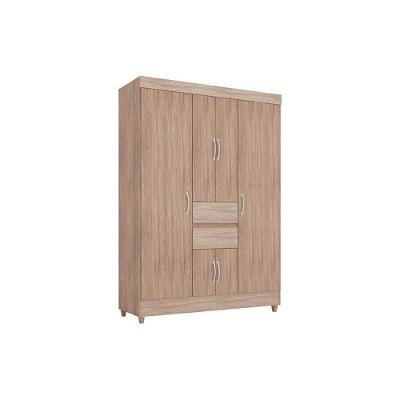 Guarda Roupa Solteiro Ecom Ii 6 Portas Abrir 2 Gavetas Cafe Touch