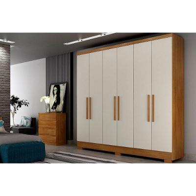 Guarda Roupa 6 Portas E 2 Gavetas C/ Pés Milly/veneza Cumaru/fendi 25 - Novo Horizonte
