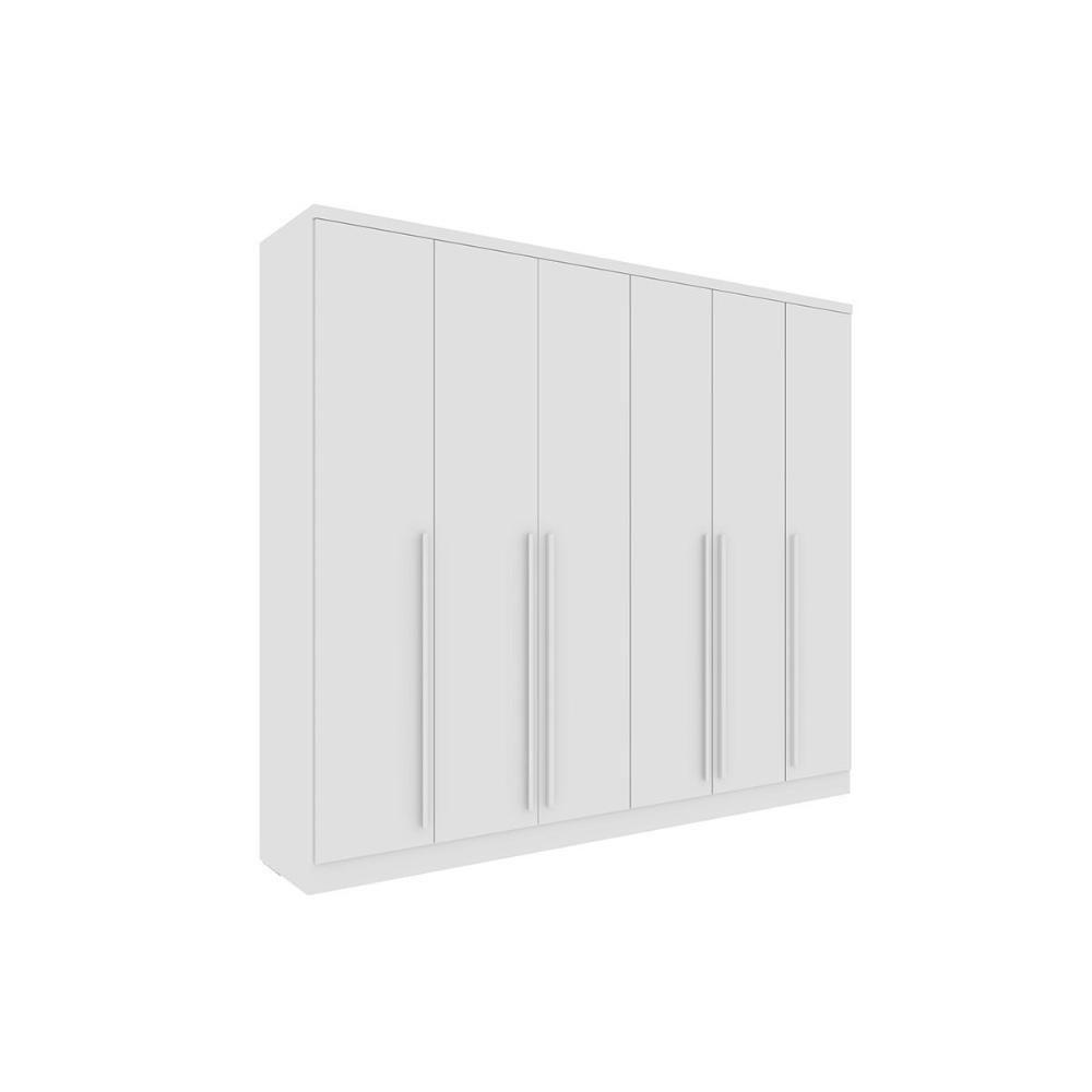 Guarda Roupa 6 Portas 6 Portas E 8 Gavetas Sevilla Neve - Tcil Móveis - 1
