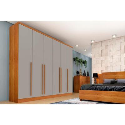 Guarda Roupa Casal Sevilla 6 Portas de Abrir 8 Gavetas Neve