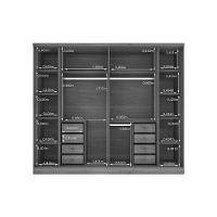 Guarda Roupa 6 Portas 6 Portas E 8 Gavetas Sevilla Neve - Tcil Móveis - 3