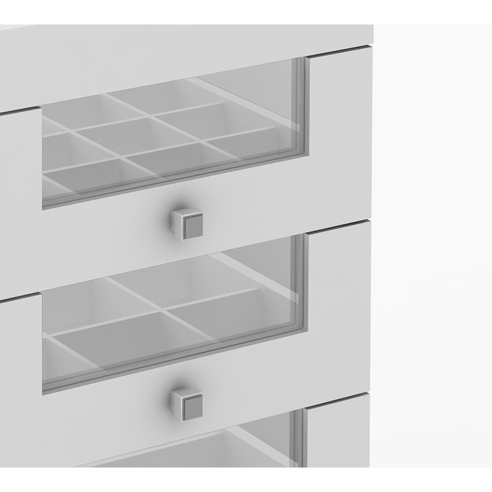 Penteadeira/CarrinhoMaquiagem Com 4 Gavetas Cr35022 Branca - 4