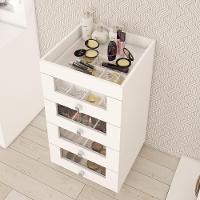 Penteadeira/CarrinhoMaquiagem Com 4 Gavetas Cr35022 Branca - 2