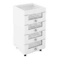 Penteadeira/CarrinhoMaquiagem Com 4 Gavetas Cr35022 Branca - 6