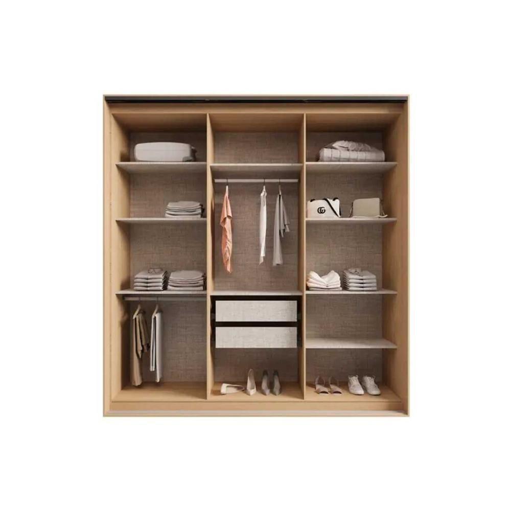 Guarda Roupa Casal 3 Portas De Correr E 2 Gavetas Ph 1808 Carvalho Nature/off White - Herval - 3