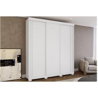 Guarda Roupa Casal 3 Portas De Correr E 4 Gavetas Deise Branco - Acp - 1