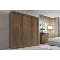 Guarda Roupa Casal 3 Portas De Correr E 2 Gavetas Ph 1681 Nogueira - Herval - 1