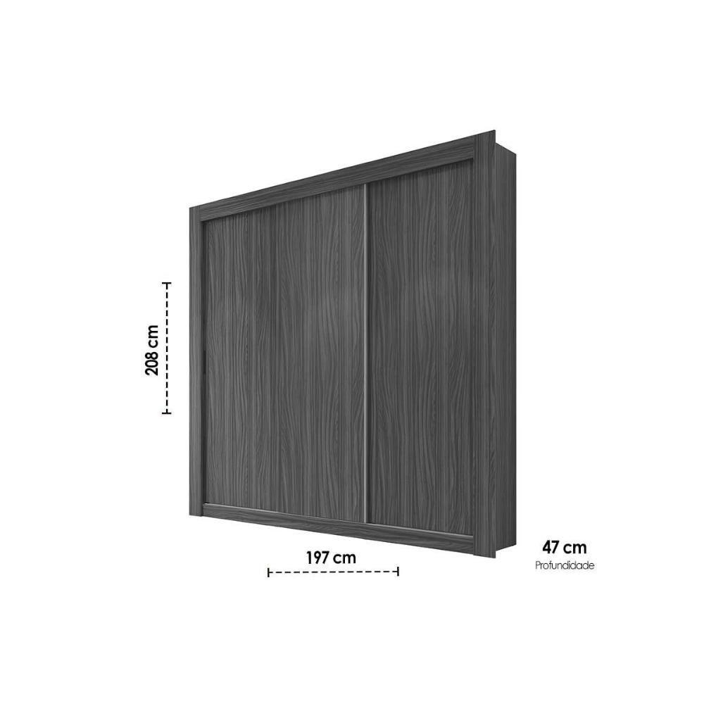 Guarda Roupa Casal 3 Portas De Correr E 2 Gavetas Ph 1681 Branco - Herval - 2