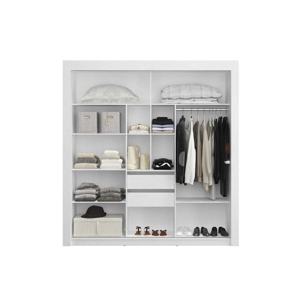 Guarda Roupa Casal 3 Portas De Correr E 2 Gavetas Ph 1681 Branco - Herval - 3