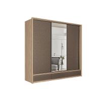 Guarda Roupa Casal 3 Portas De Correr (1 C/ Espelho) E 5 Gavetas Milan Wood/terracota - Santos Andirá - 9