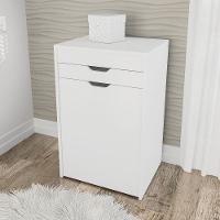 Penteadeira Com Puff E Espelho Cr35020 Branco/Preto - 2