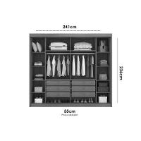 Guarda Roupa Casal 2 Portas E 6 Gavetas Belmonte/brusque Cumaru/fendi 25 - Novo Horizonte - 2