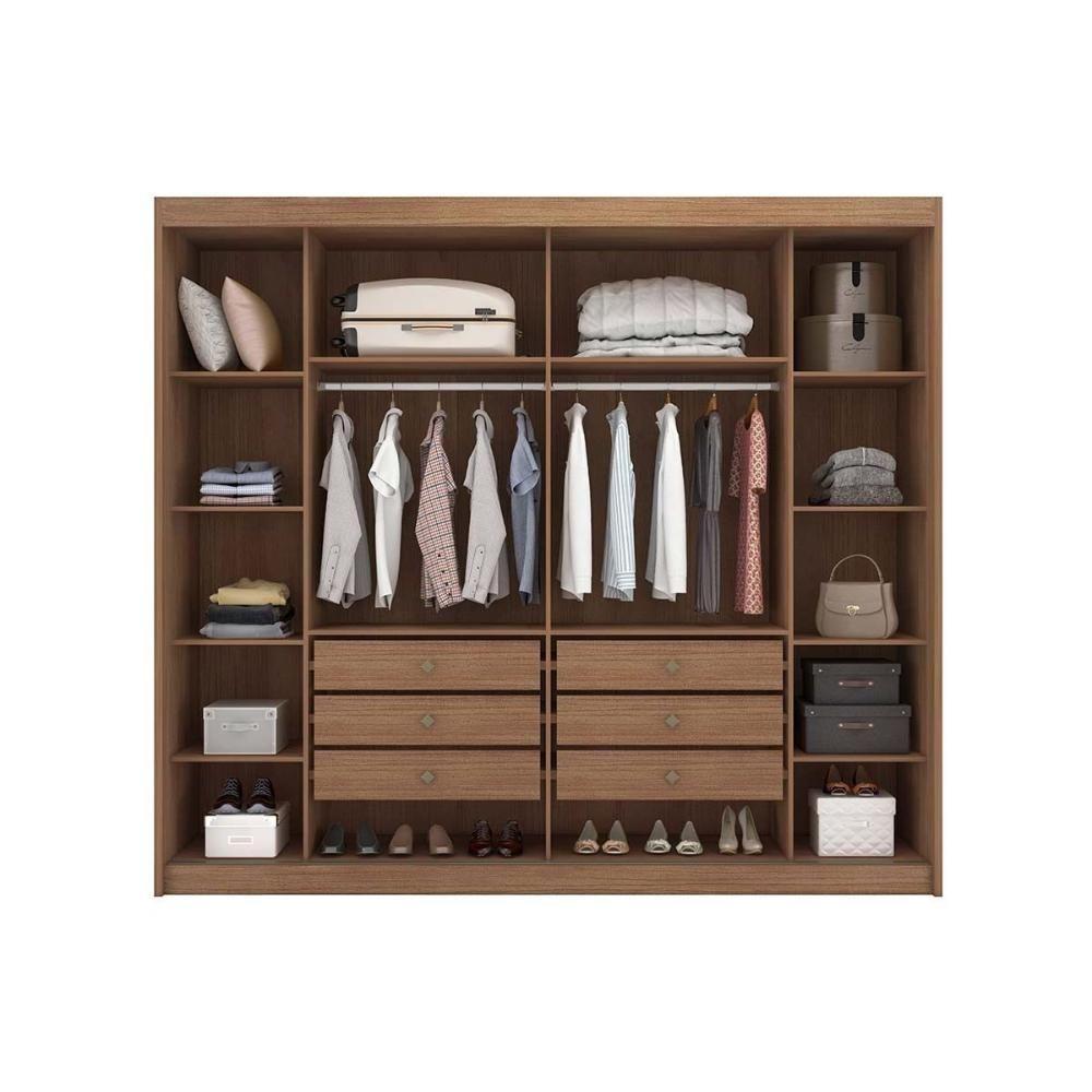 Guarda Roupa Casal 2 Portas E 6 Gavetas Belmonte/brusque Cumaru 23 - Novo Horizonte - 3