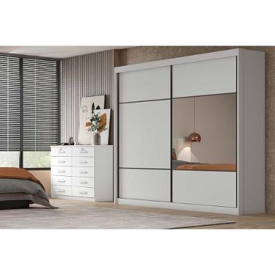 Guarda Roupa Casal 2 Portas E 6 Gavetas Belmonte/brusque Neve - Novo Horizonte