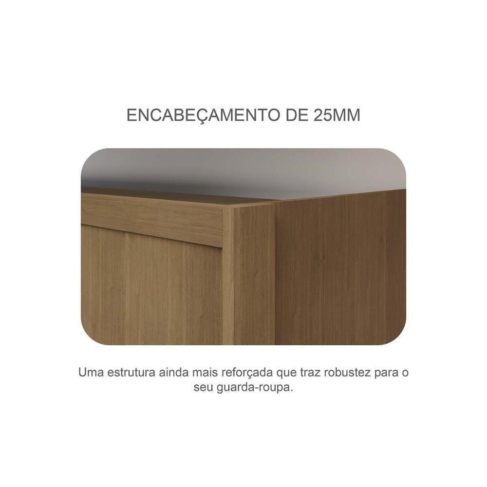 Guarda Roupa Casal 2 Portas E 4 Gavetas Belmonte/brusque Cumaru/fendi 25 - Novo Horizonte - 9